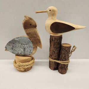 Michael's Spring Wood‎ Collection/handmade  Bird Figurines Coastal Decor Set